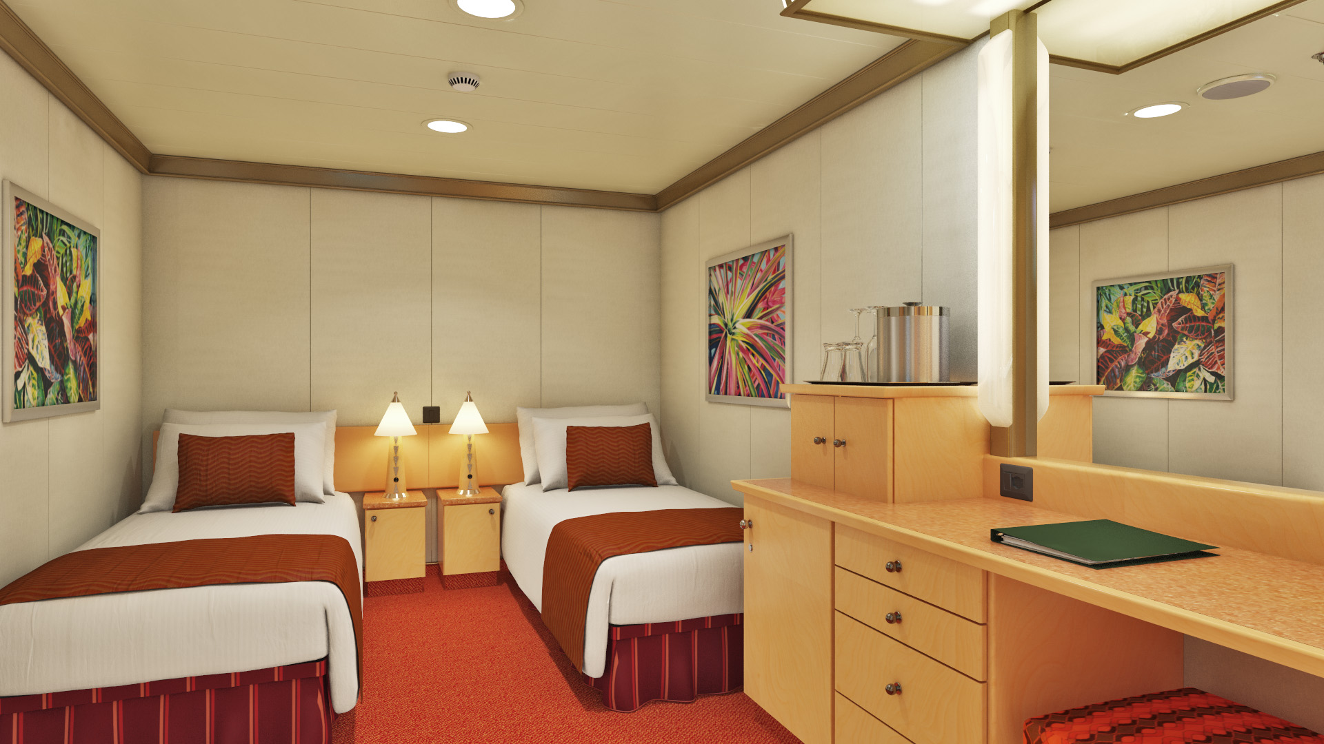 Interior Stateroom with bunk bed
